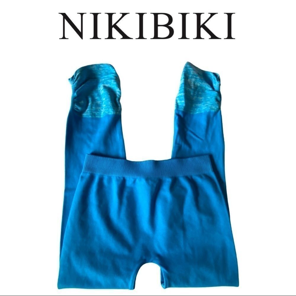 Nikibiki Blue Daze Leggings with Ruched Detail